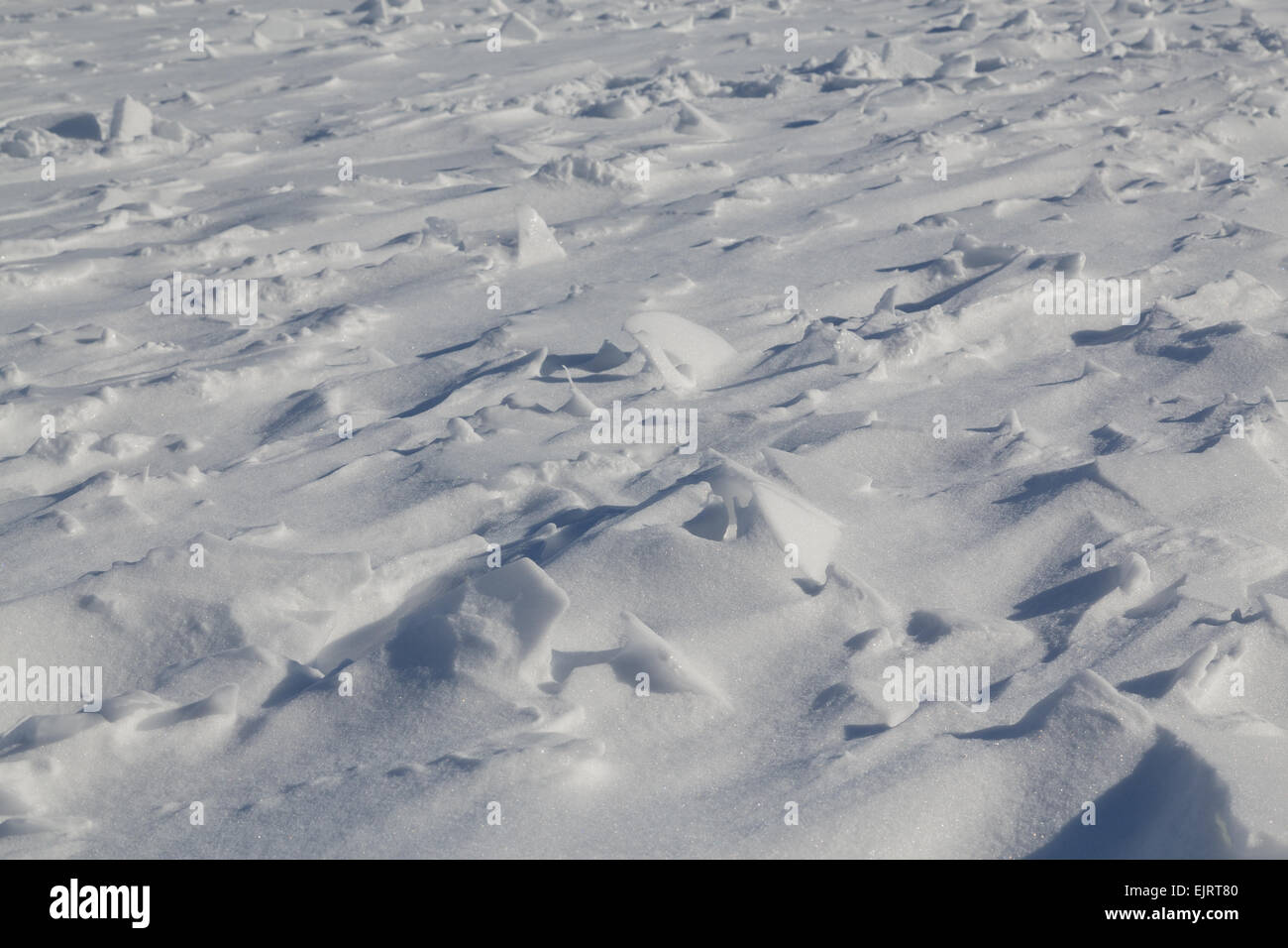 Full-Frame holprigen Schnee Hintergrund Stockfoto