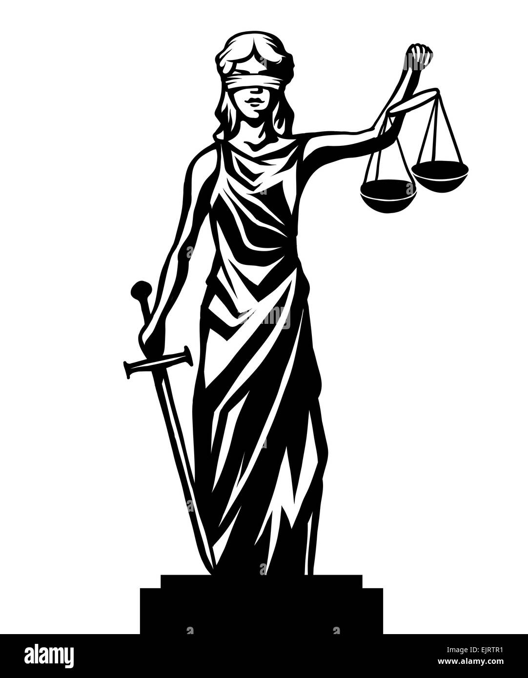 Femida-Vektor-Illustration. Stockfoto