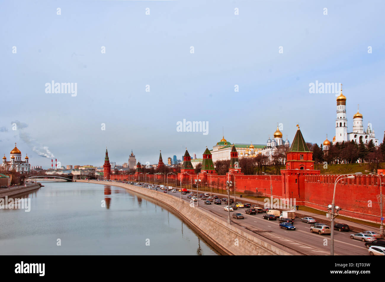 Kreml-Besichtigung mit Flussblick Stockfoto