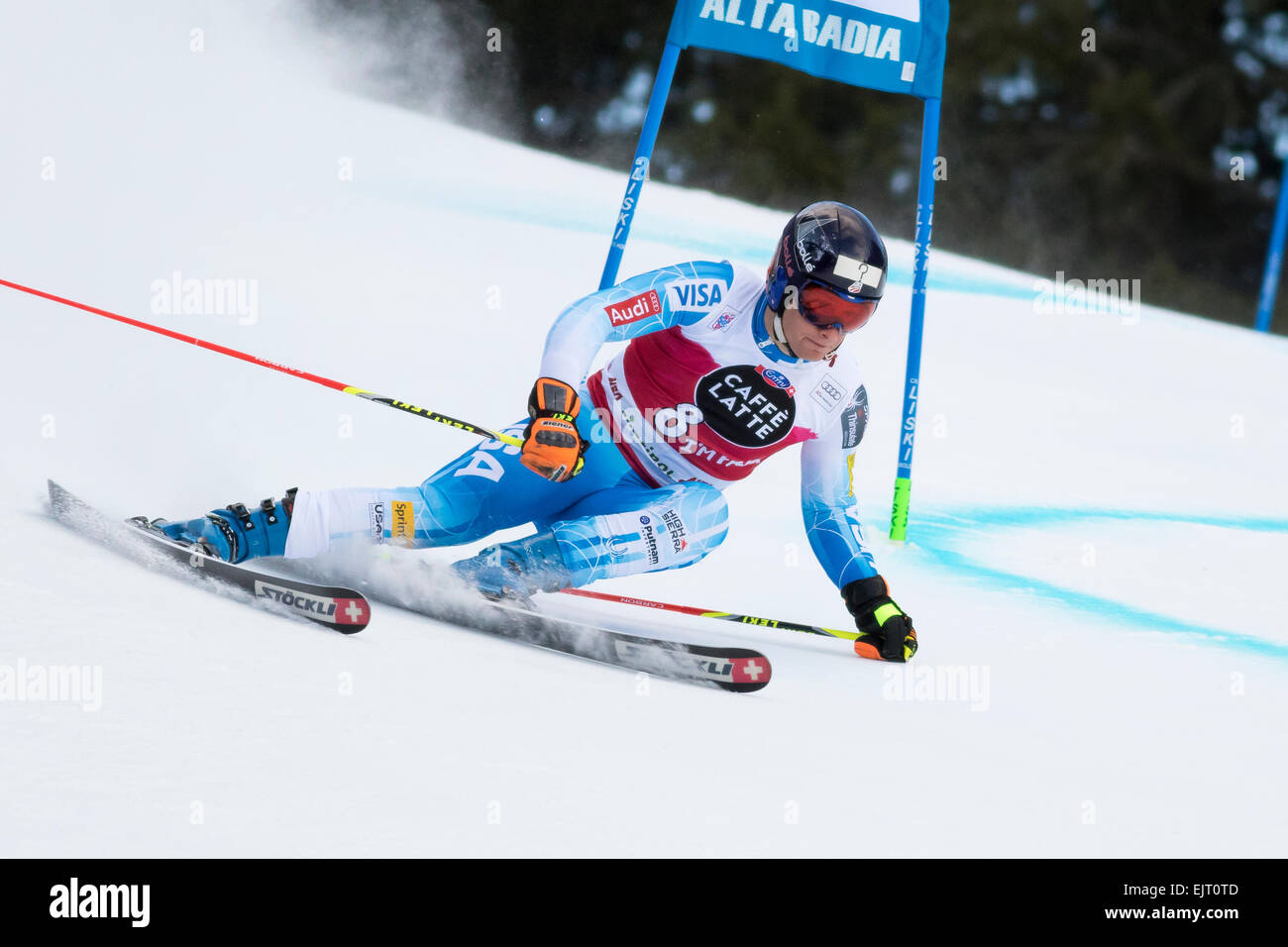 Val Badia, Italien 21. Dezember 2014. JITLOFF Tim (Usa) im Wettbewerb mit der Audi Fis Alpine Ski World Cup Herren-Riesenslalom auf der Stockfoto