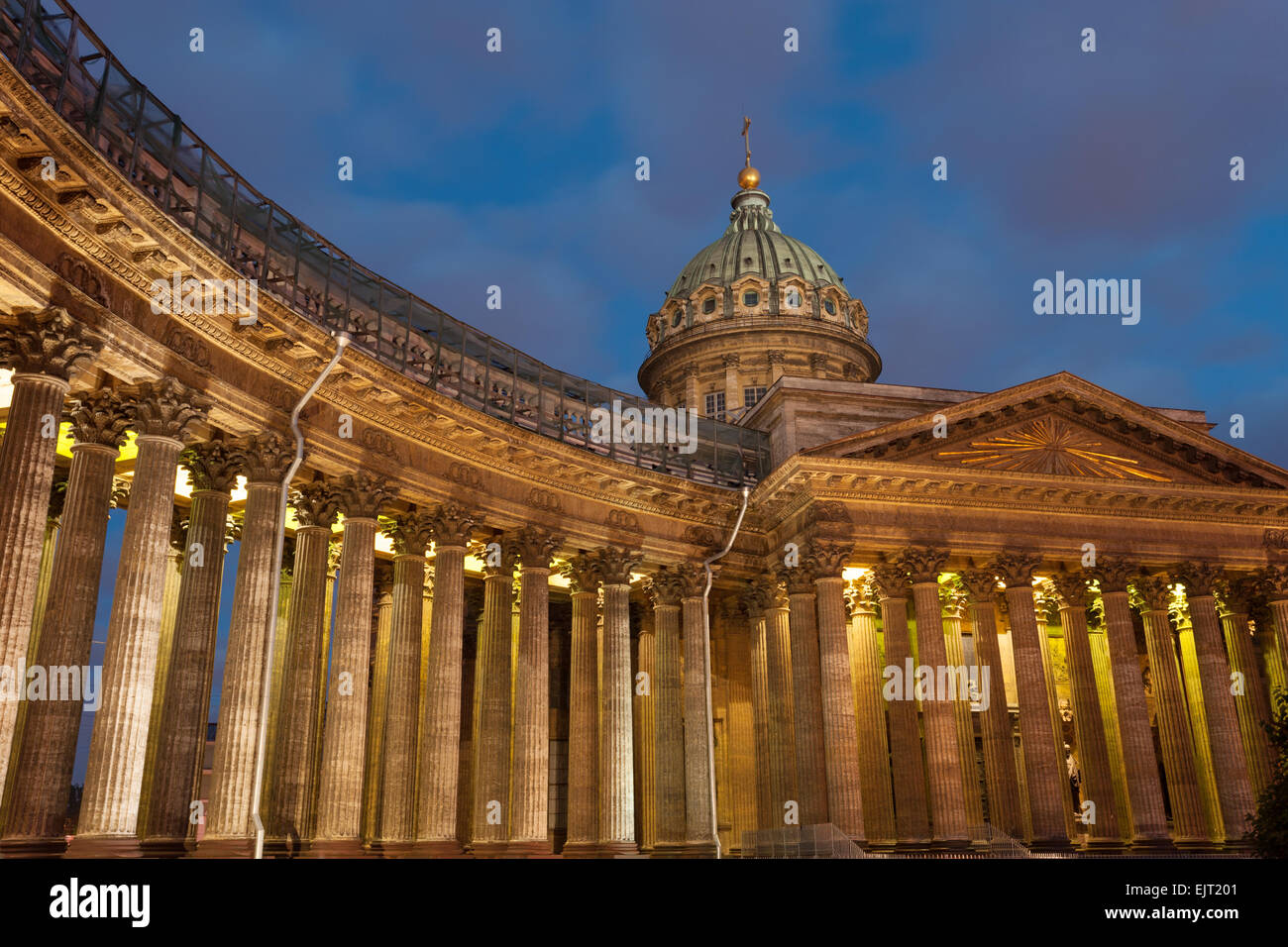 Kasaner Kathedrale am Newski-Prospekt in St. Petersburg, Russland Stockfoto