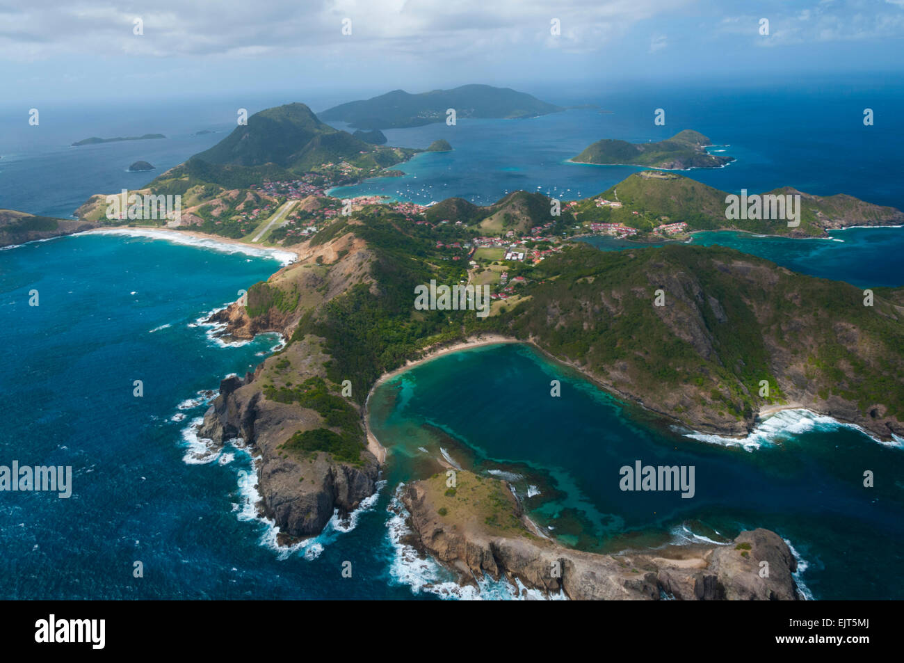 Frankreich. Guadeloupe, Les Saintes Inseln, Terre-de-Haut, Roches Percees (Luftbild) / / Guadeloupe, Les Saintes, Terre-de-Haut, Stockfoto
