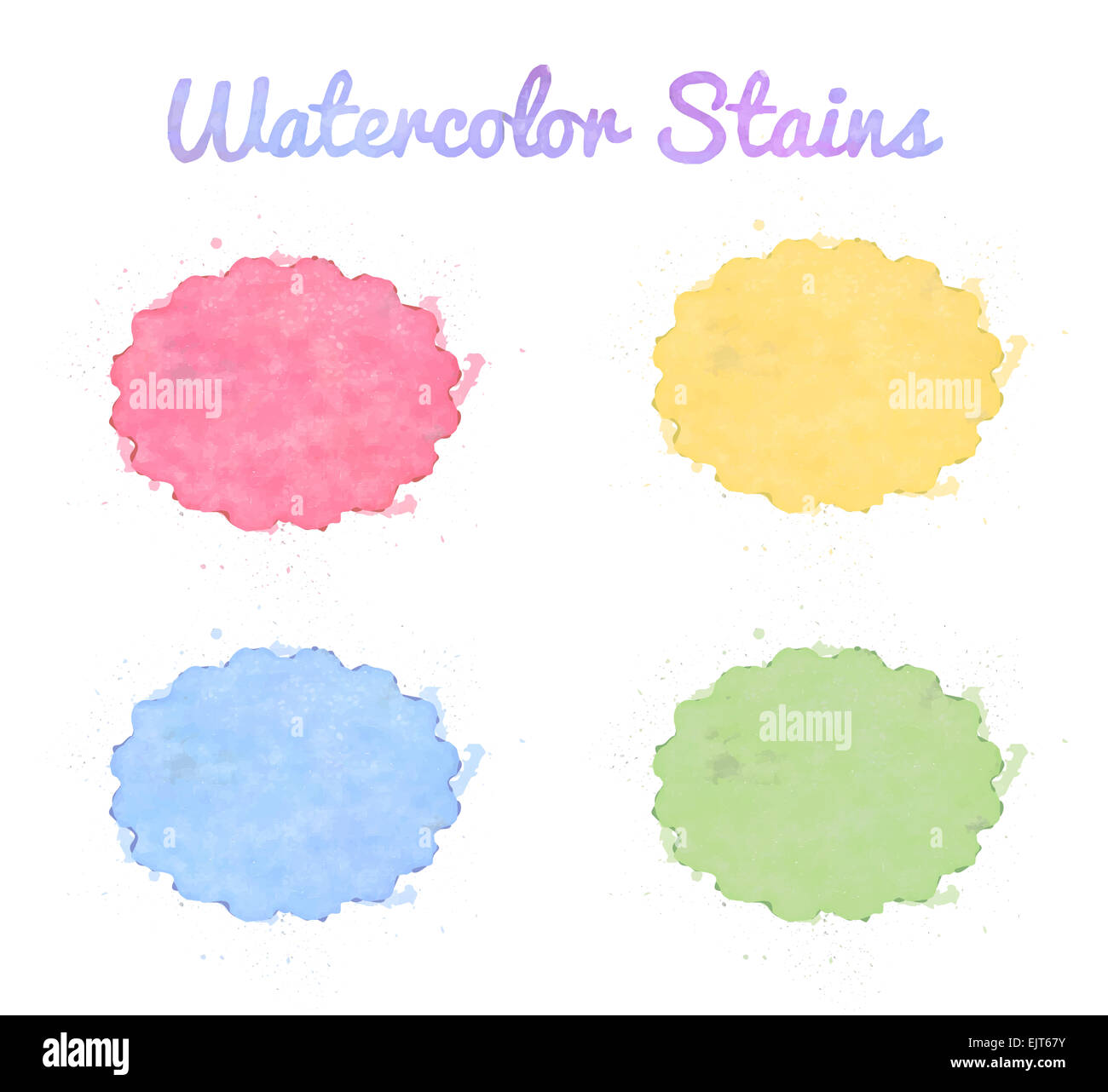 Wunderschöne Aquarell Design-Elemente Stockfoto