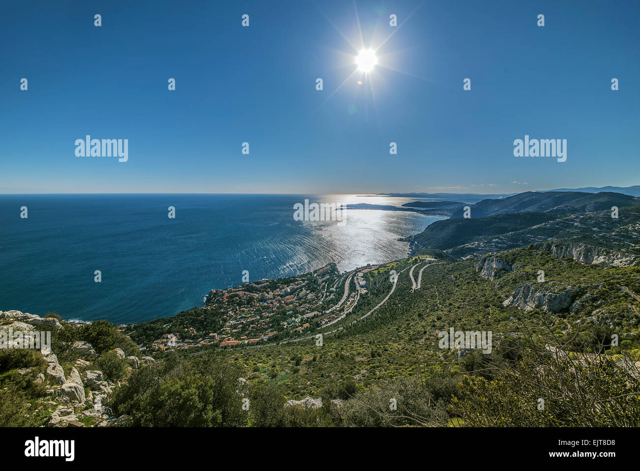 Küste der Côte d ' Azur Stockfoto