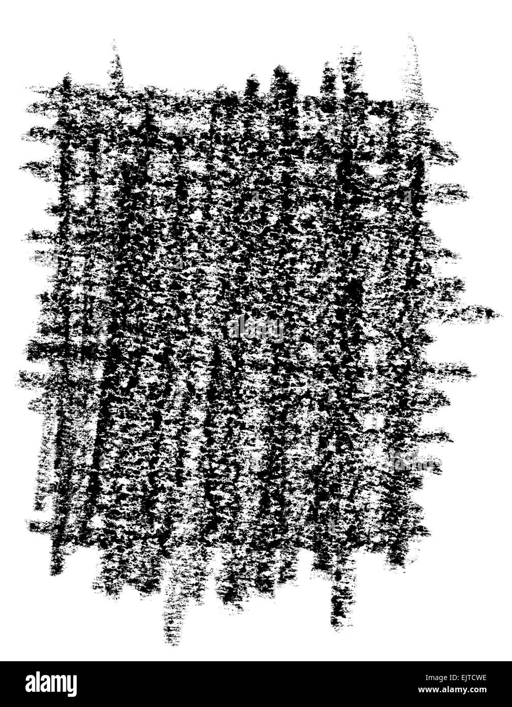 Nahaufnahme von einem Bleistift Strokeon weißen Hintergrund Stockfoto