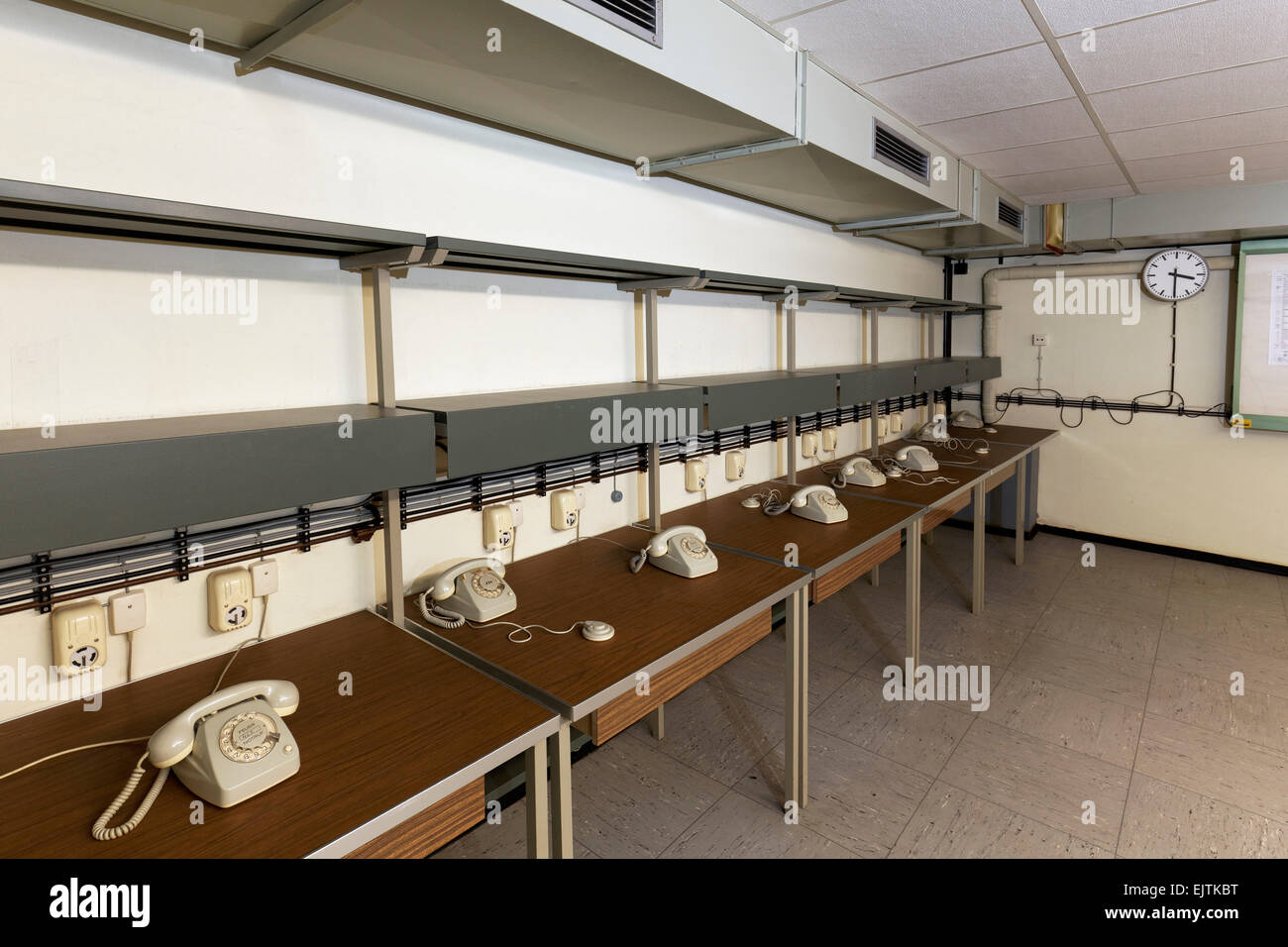 Telefon-Algiers, Atombunker, Kall-Urft, Eifel, Nordrhein-Westfalen, Deutschland Stockfoto