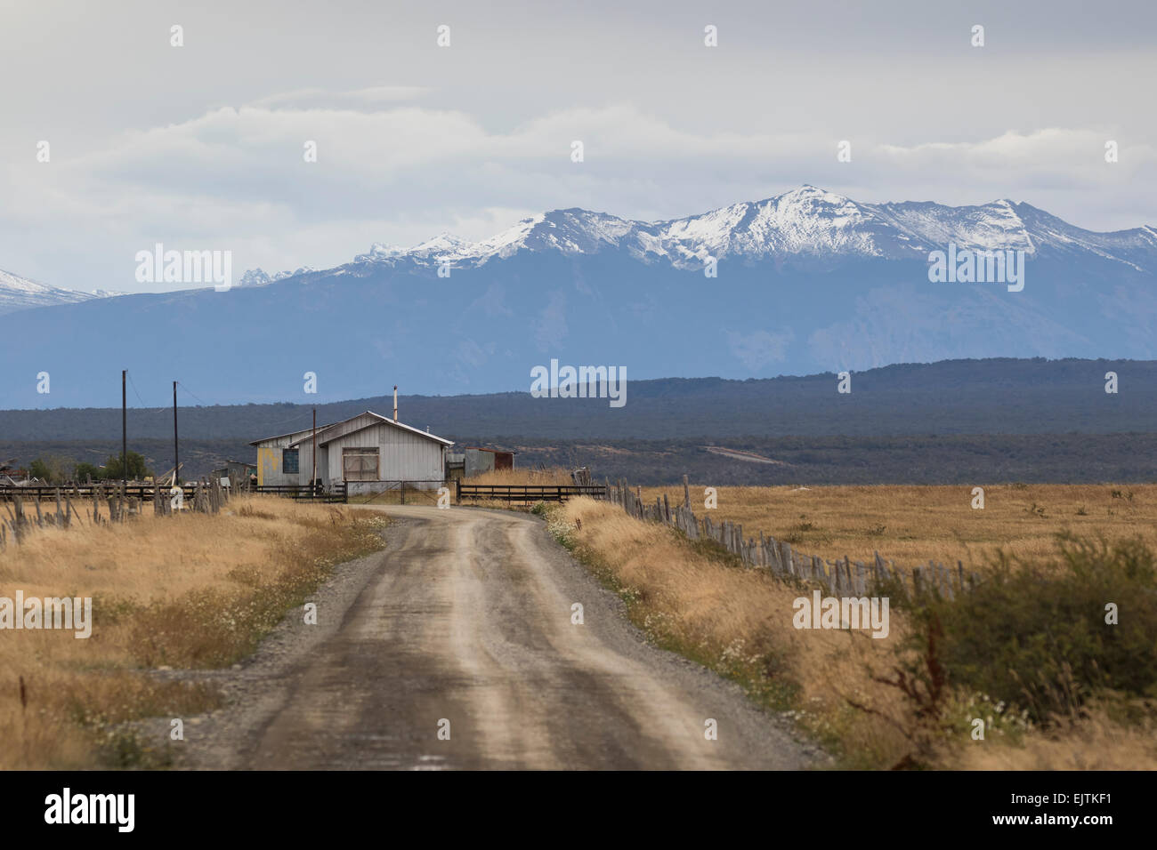 Typischen patagonischen Bauernhof, Chile. Stockfoto