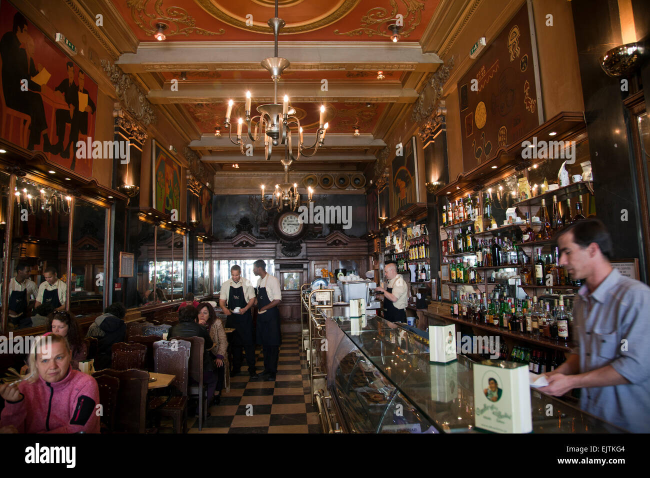 Ein Brasileira Café in Baixa-Chiado in Lissabon - Portugal Stockfoto