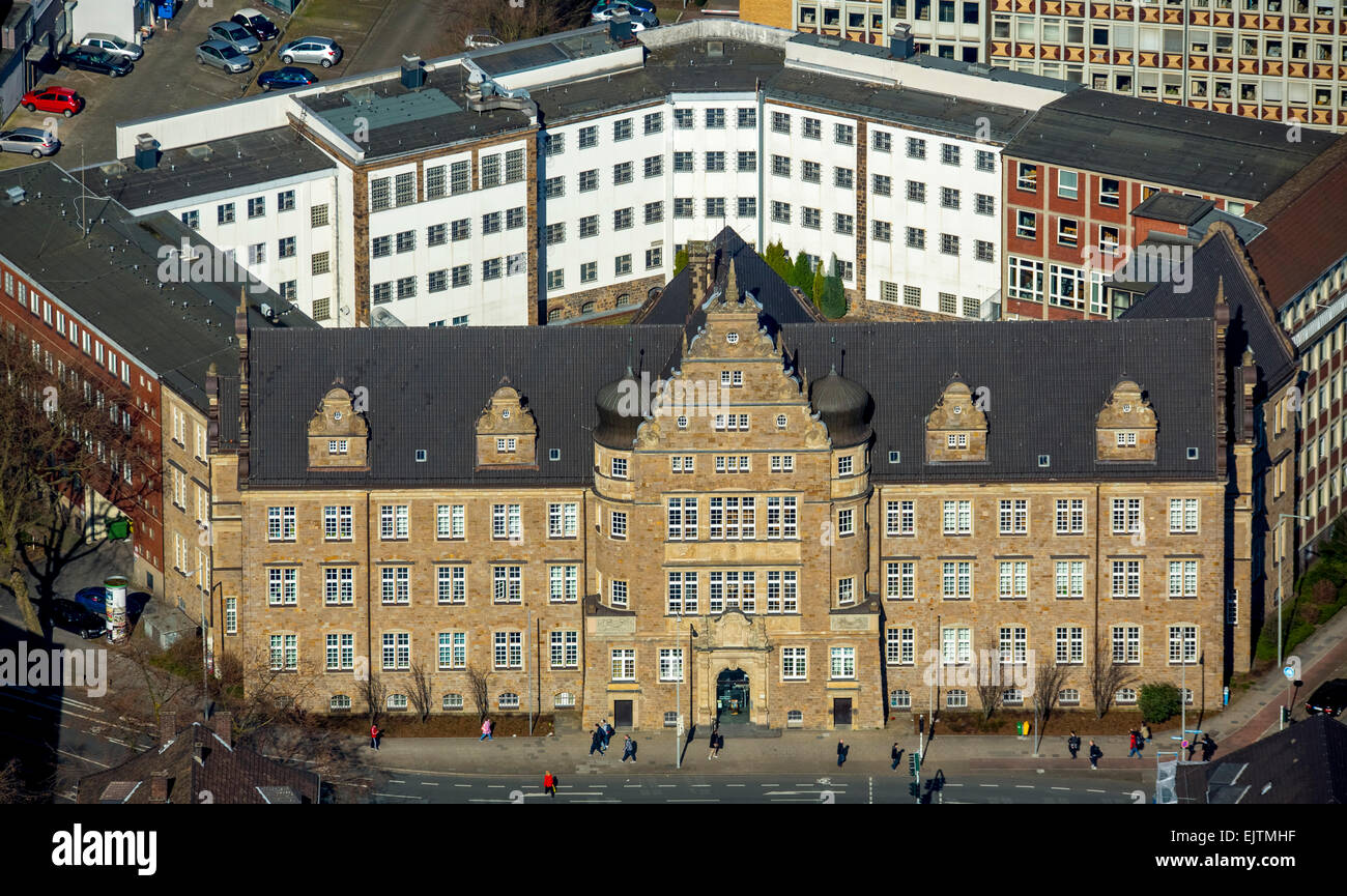 Amtsgericht Oberhausen und Gefängnis, Gefängnis, JVA, Oberhausen, Ruhrgebiet, Nordrhein-Westfalen, Deutschland Stockfoto