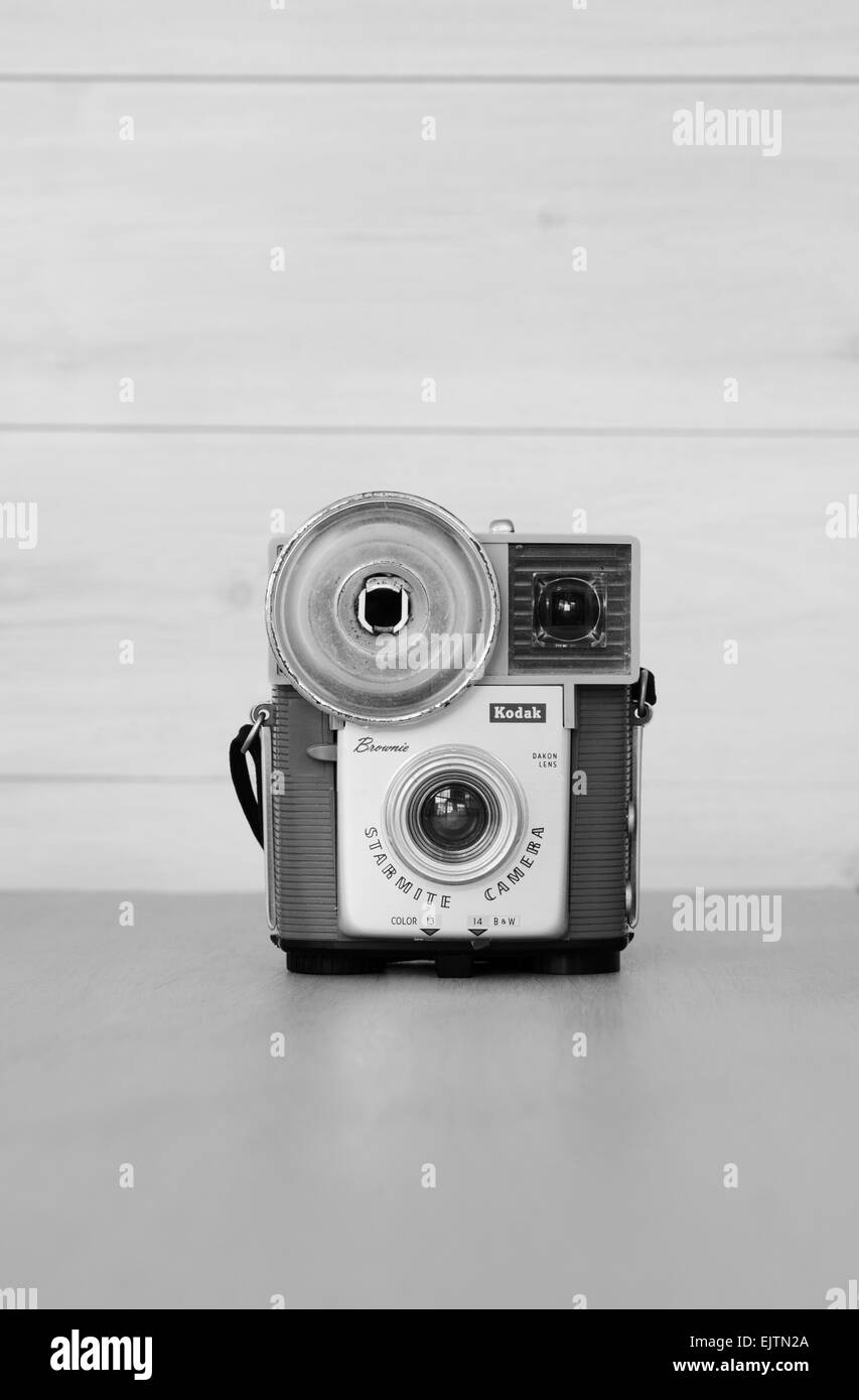 Ein vintage Kodak brownie starmite Filmkamera. Stockfoto