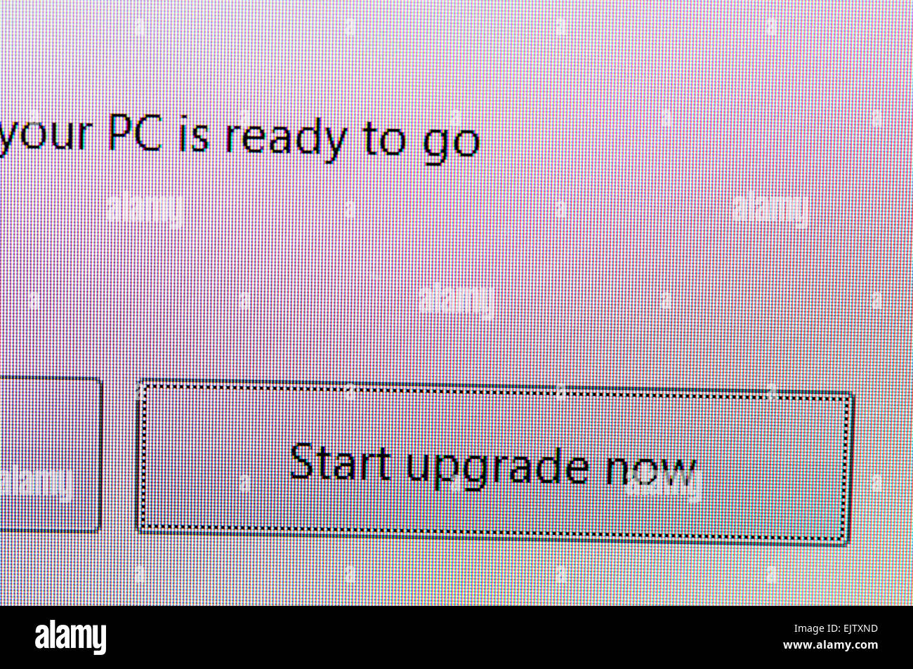 Aktualisierung eines Computers unter Windows Stockfoto