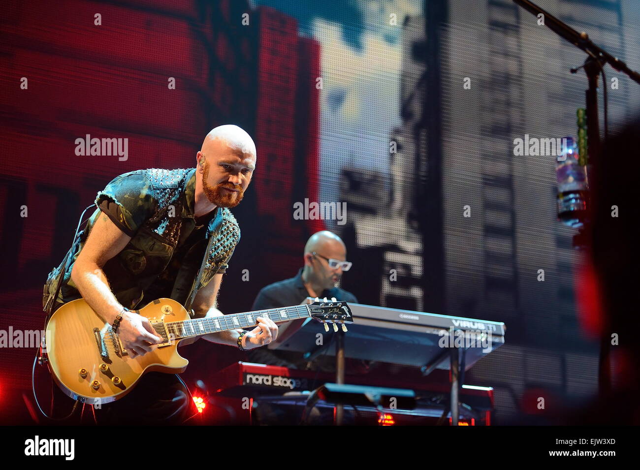 Mark Sheehan des Skripts auf der Bühne bei SSE Hydro, Glasgow. Stockfoto