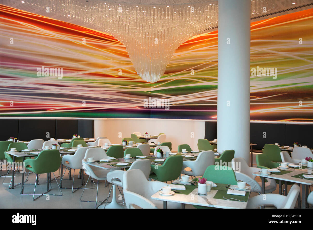 Frühstücksraum Yas Viceroy Hotel Abu Dhabi Stockfoto