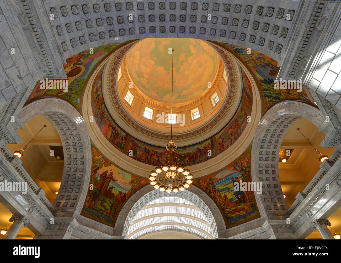Utah State Capitol Rotunde innere Torbögen - Salt Lake City Stockfoto