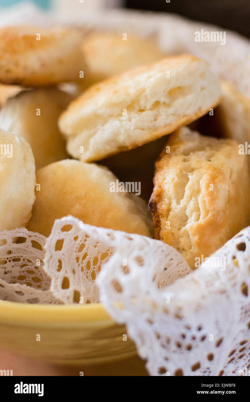 Frische hausgemachte Brötchen Stockfoto