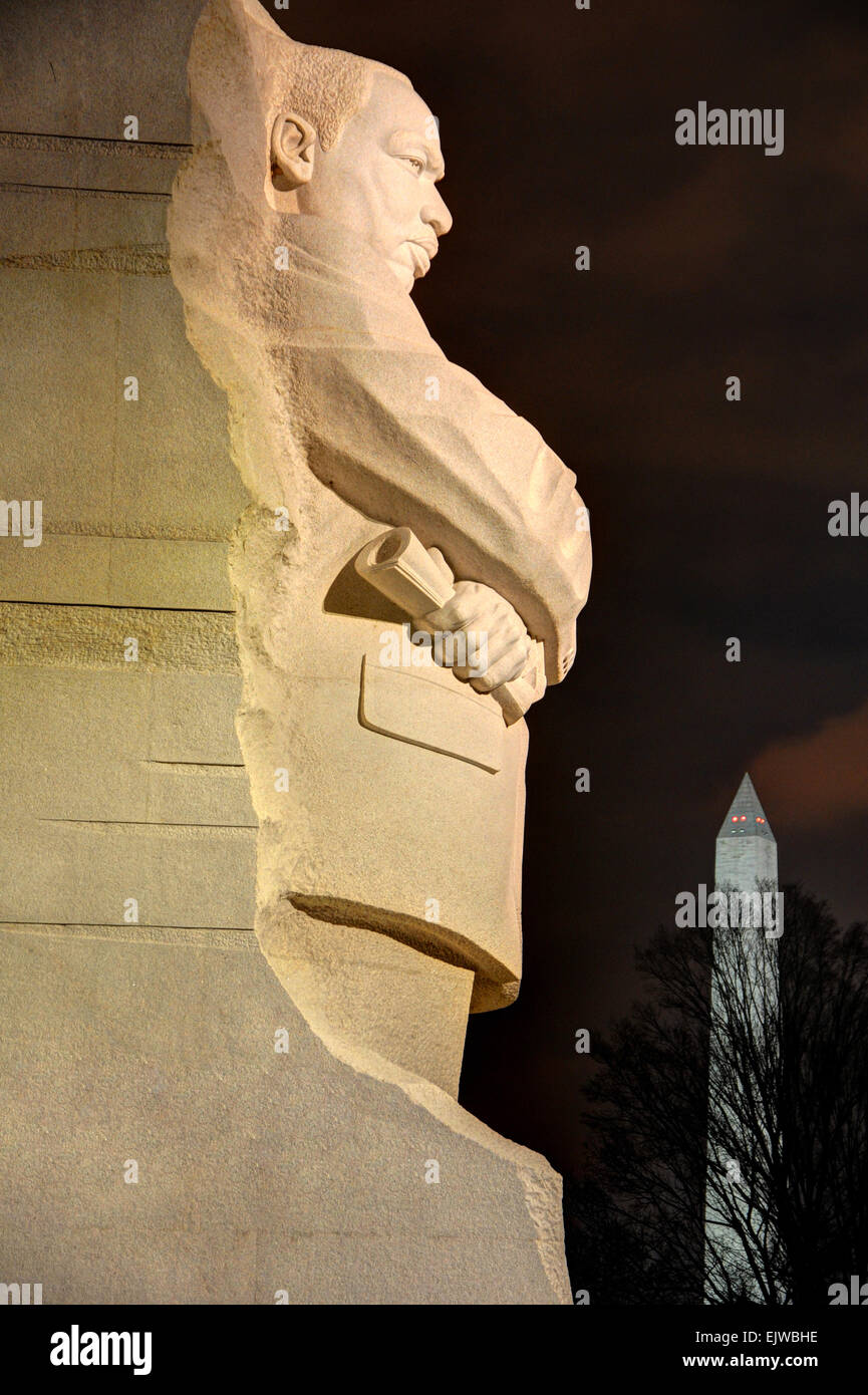 Martin Luther King Memorial an der National Mall - Washington DC Stockfoto