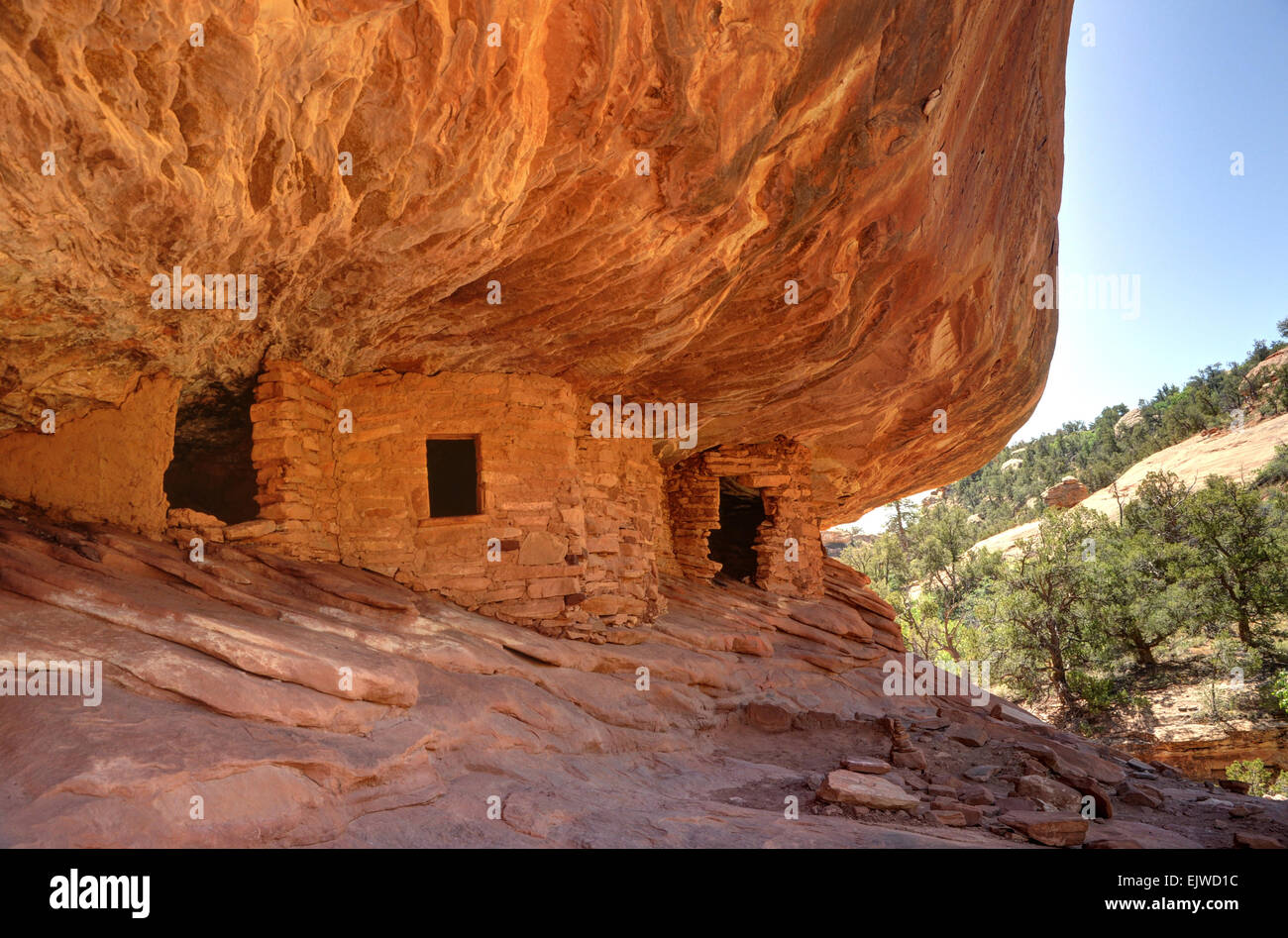 Haus am Feuer Anasazi indianischen Ruinen Stockfoto