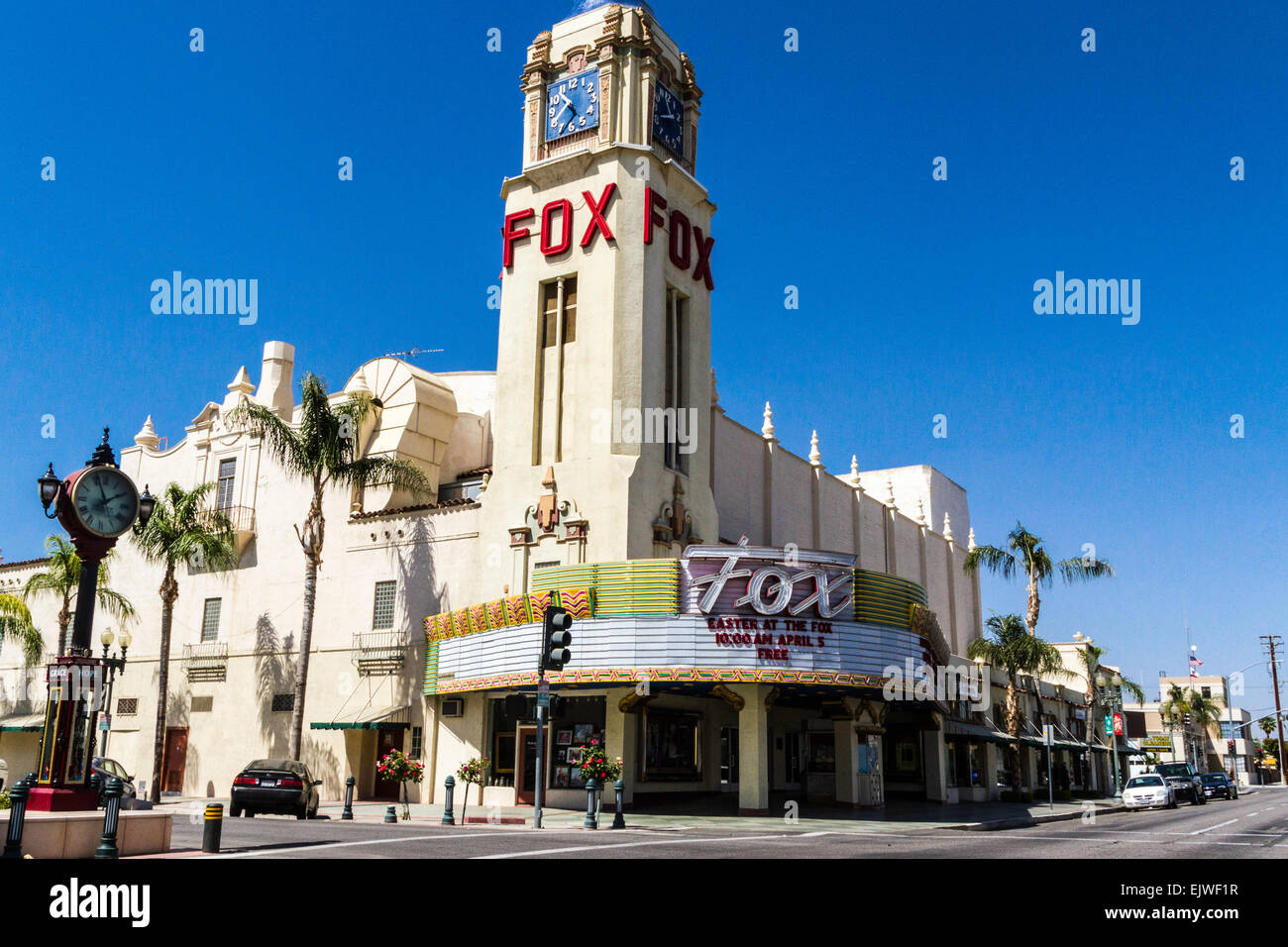 Das Fox Theater in Downtown Bakersfield California Christmas Day 1930 eröffnet Stockfoto