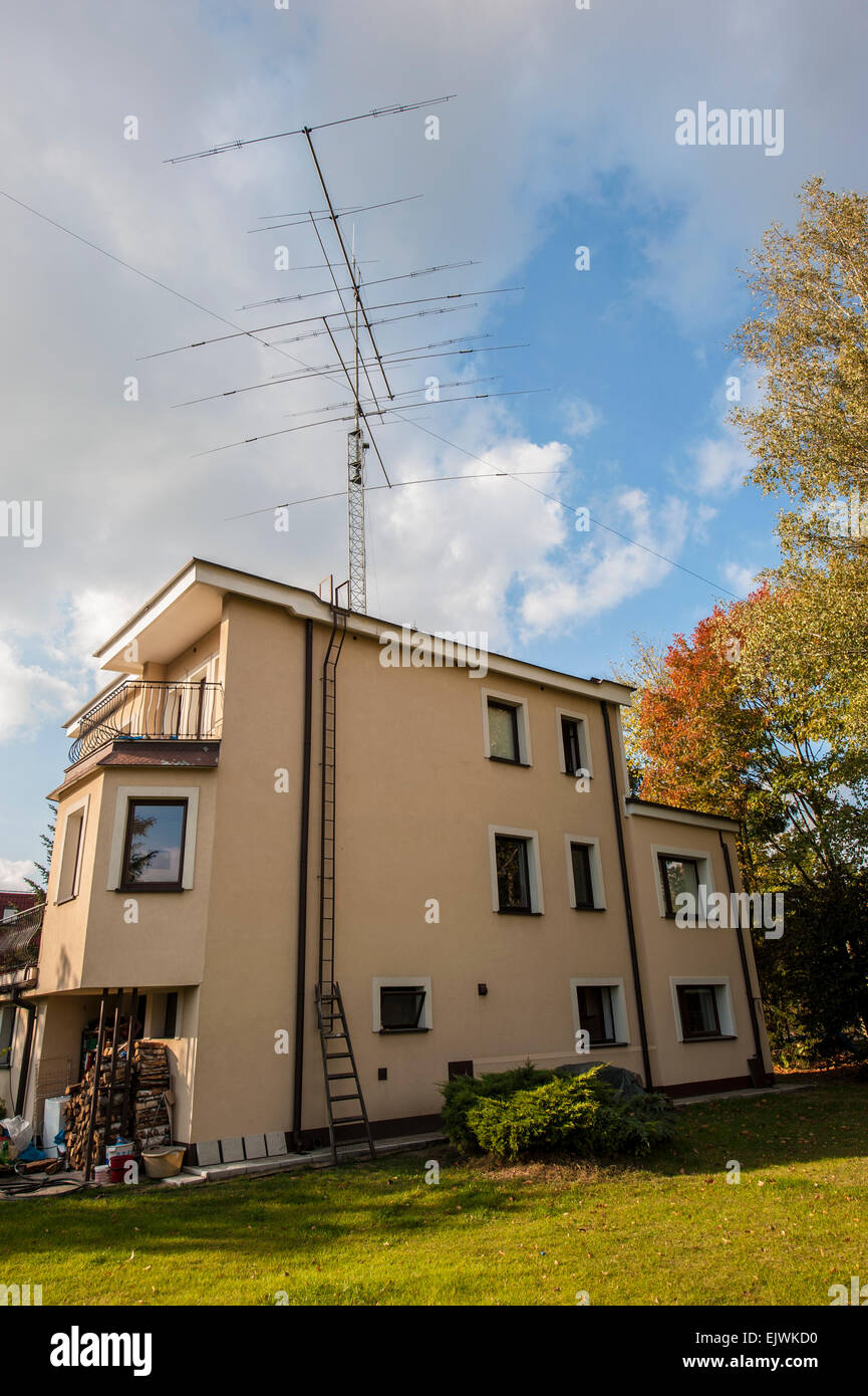 Amateur-Radio-Station in der Nähe von Warschau, Polen Stockfoto