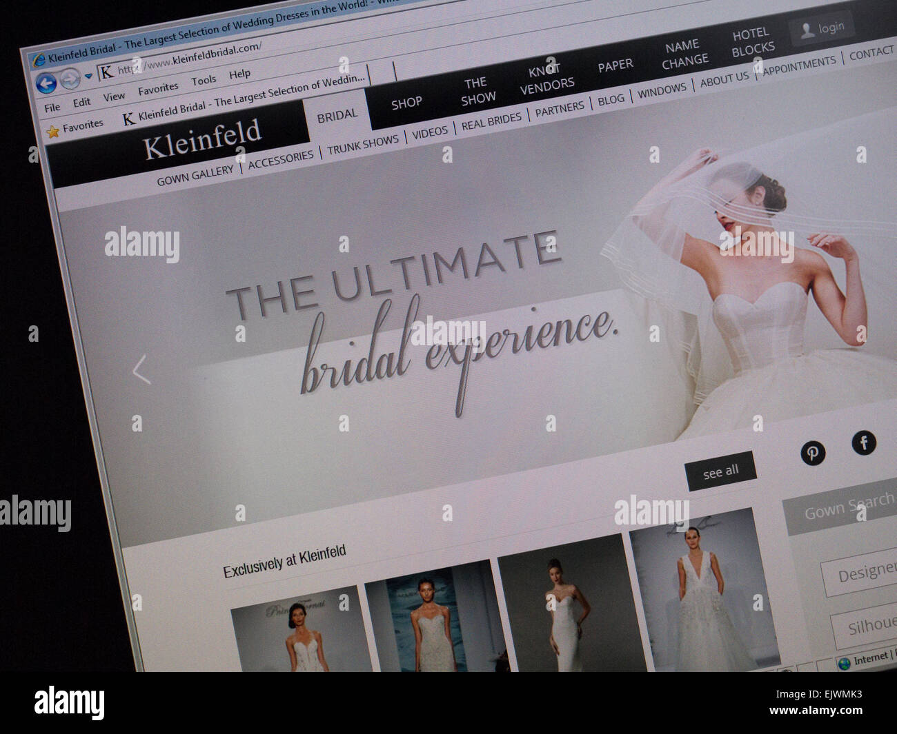Kleinfeld Braut Brautkleid Online-shopping Stockfoto