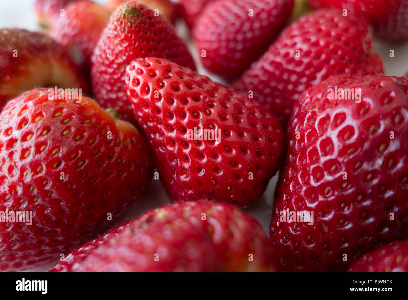 Closeup Erdbeere Erdbeeren Stockfoto