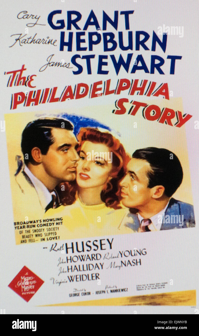 Filmplakat "PHILADELPHIA STORY" Stockfoto