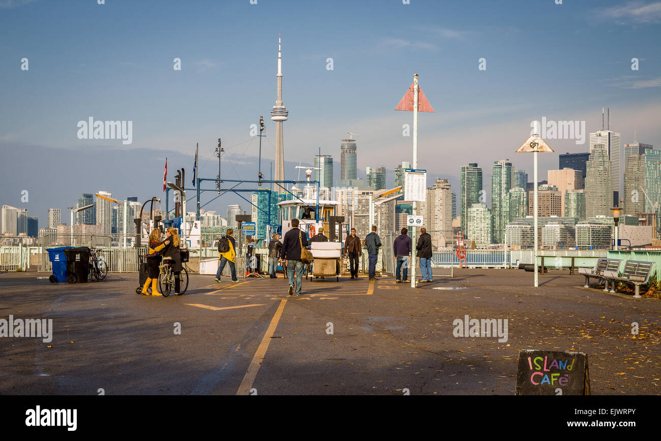 Die Toronto Islands (früher bekannt als die Insel von Hiawatha und auch bekannt als Menecing, was bedeutet, dass "auf der Insel" in der Sprache der Ojibwa). Stockfoto