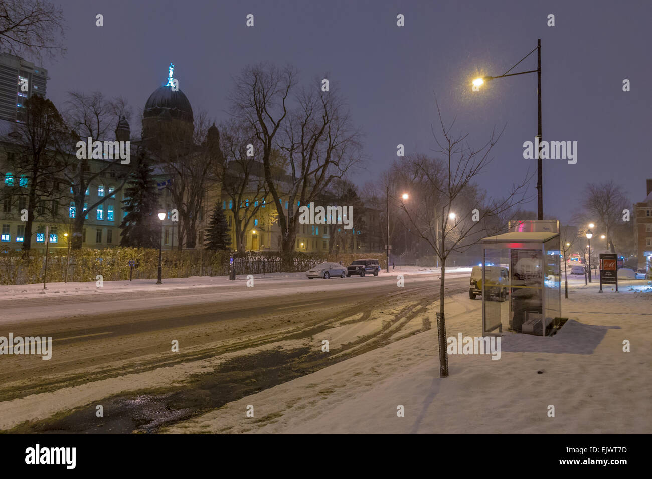 Eis und Schnee in Montreal Stockfoto