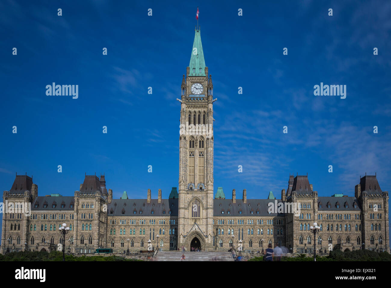 Der Peace Tower, Centre Block Parliament Hill, Ottawa, Ontario, Kanada Stockfoto