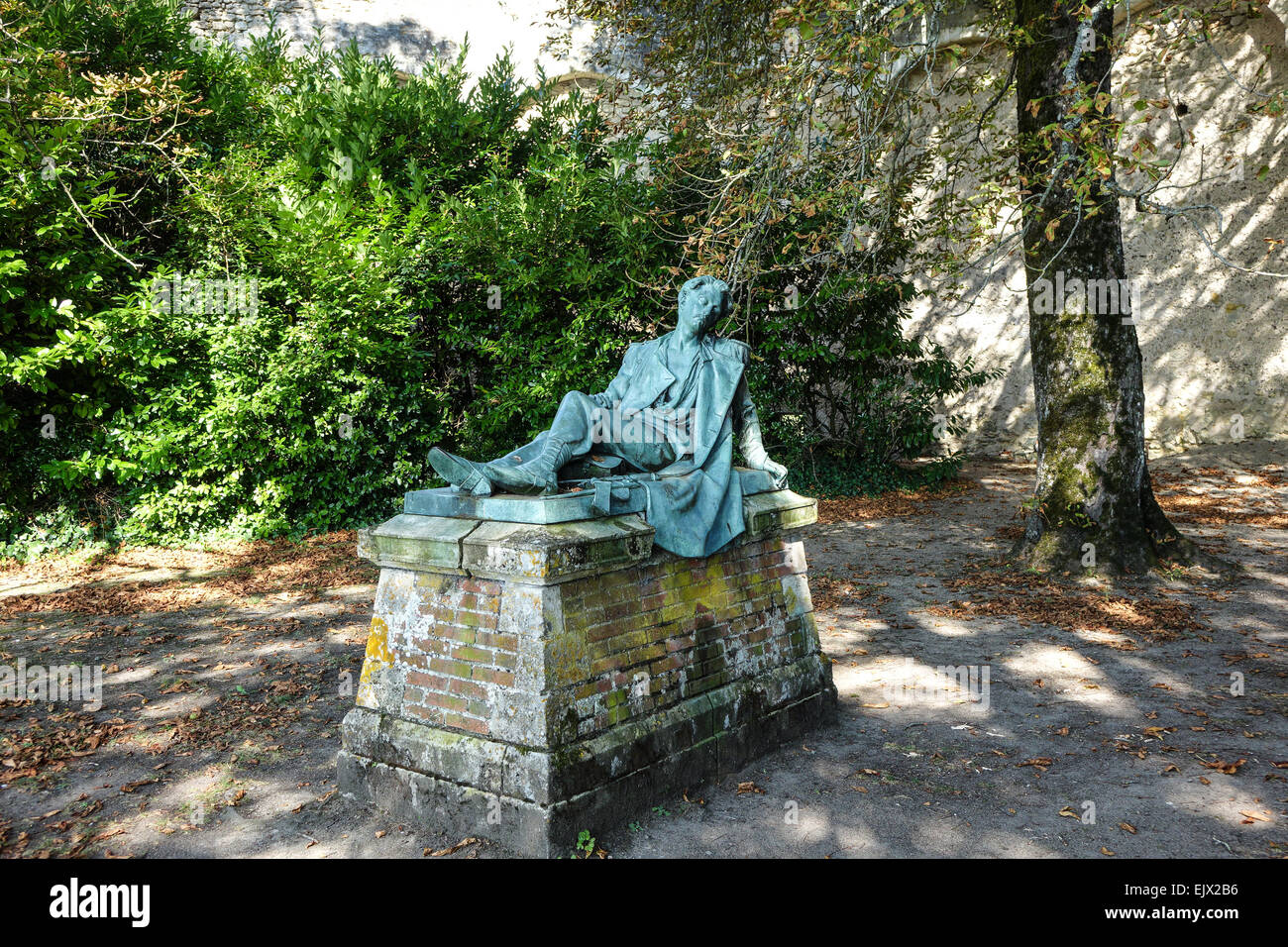 Schloss Montrésor Gebäude und Außenanlagen. Stockfoto