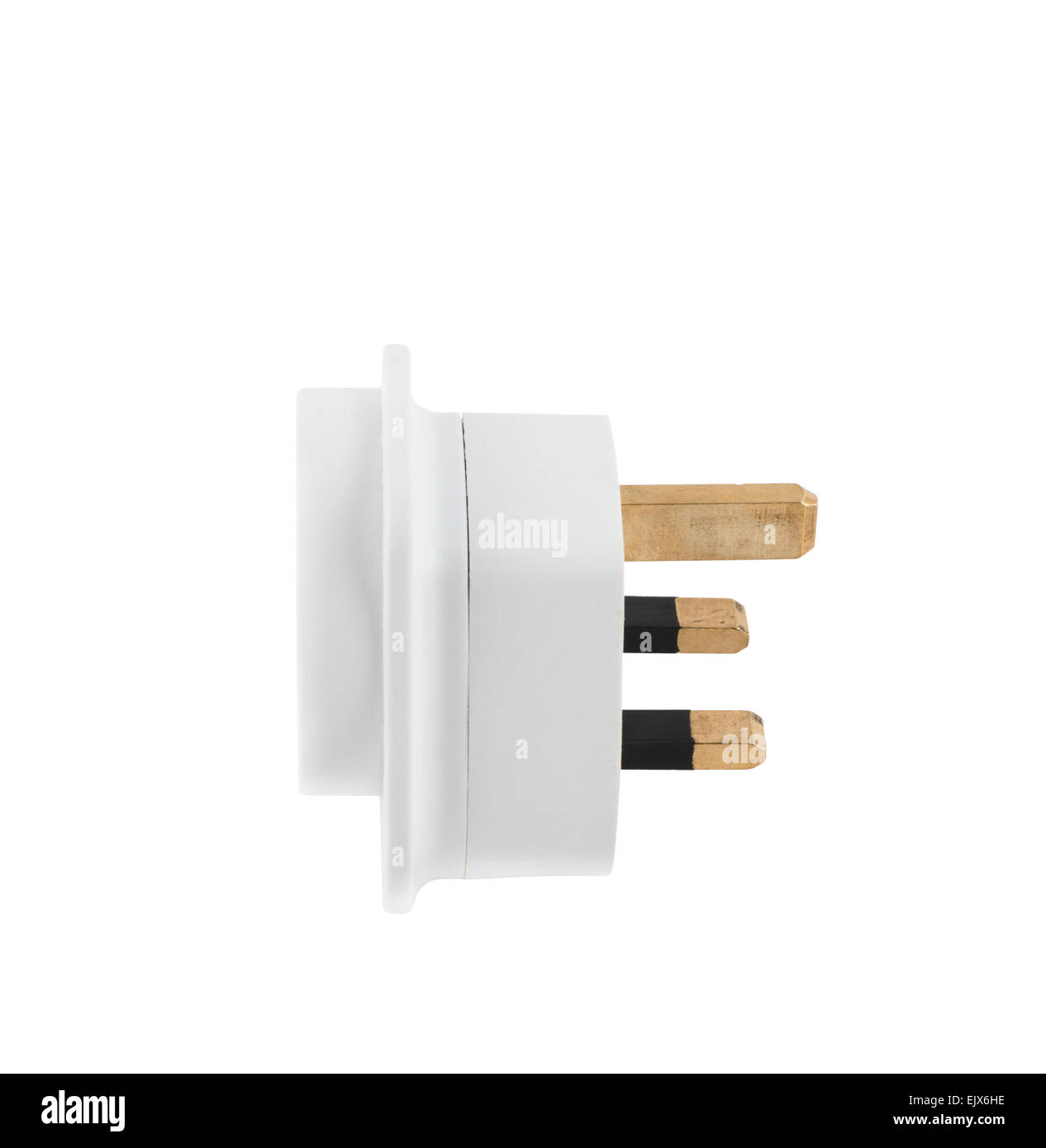 EU, UK-Konverter-Stecker-Adapter isoliert Stockfoto