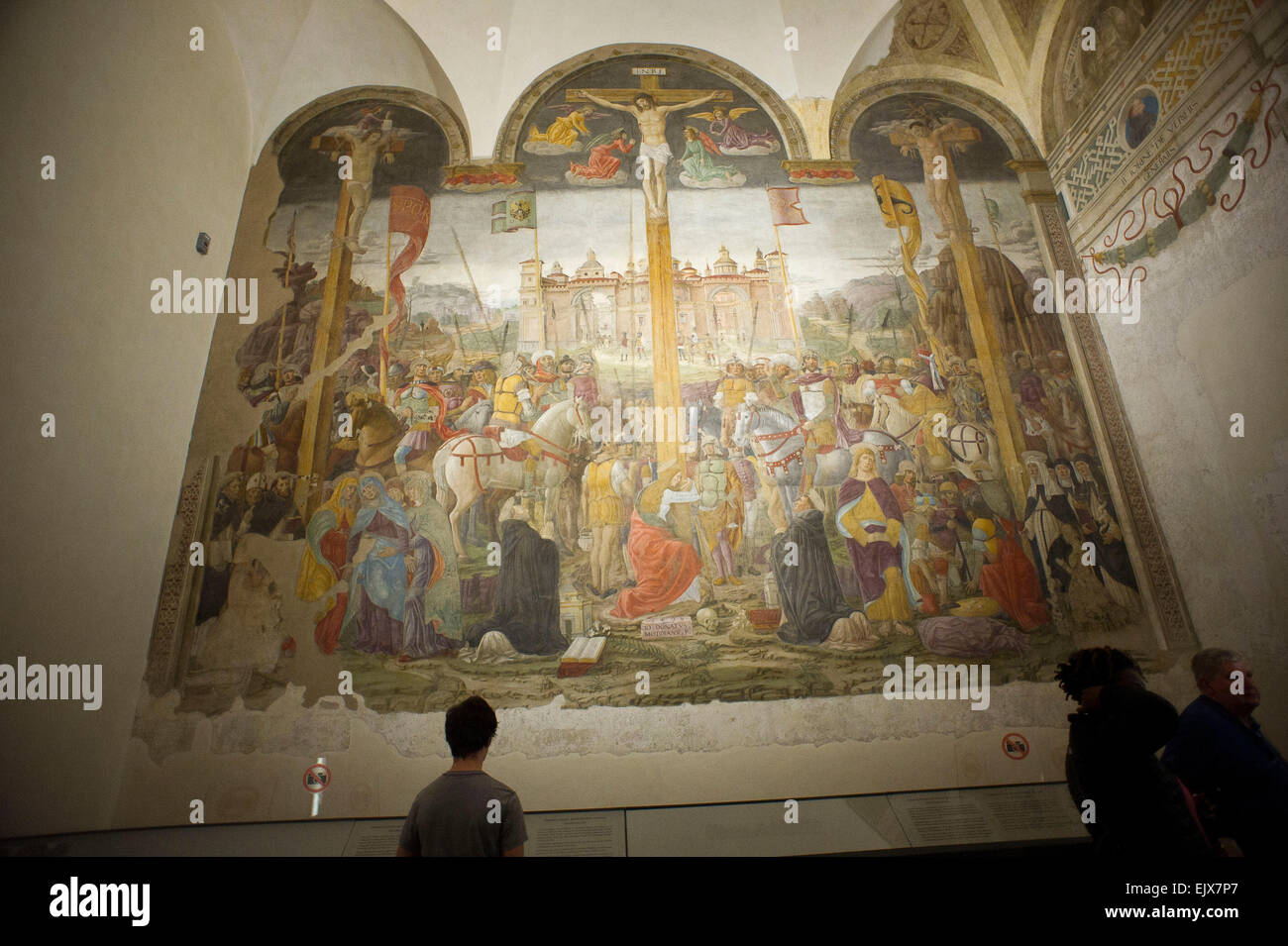Italien, Mailand, Cenacolo Vinciano, Last Supper, neue LED-Beleuchtung von Guzzini Stockfoto