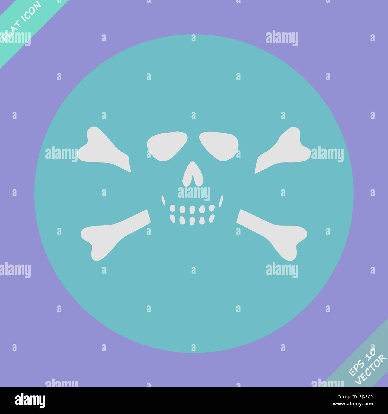 Skull &amp; Bones - ein Zeichen der Warnung, Gefahr Stockfoto
