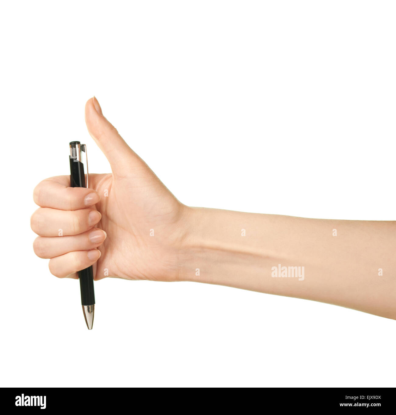 Weiblichen kaukasischen Hand Pferch Stockfoto