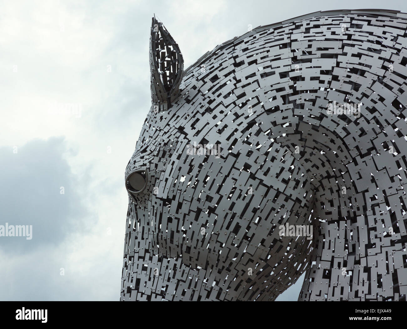 Die Kelpies Falkirk Schottland von Bildhauer Andy Scott Stockfoto