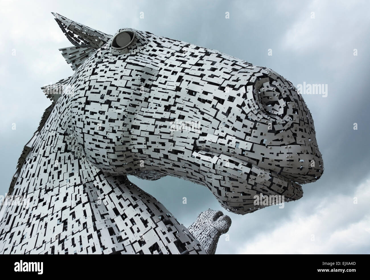 Die Kelpies Falkirk Schottland von Bildhauer Andy Scott Stockfoto