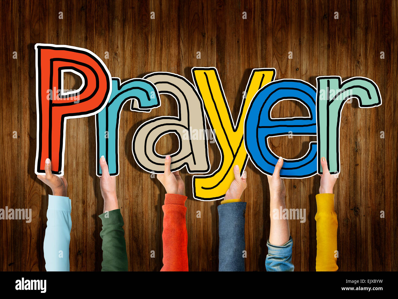 Gebet-Wort-Konzepte auf Hintergrund isoliert Stockfoto Gebet-Wort-Konzepte auf Hintergrund isoliert Stockfoto