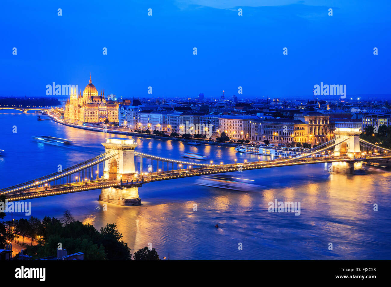 Panorama von Budapest, Ungarn Stockfoto