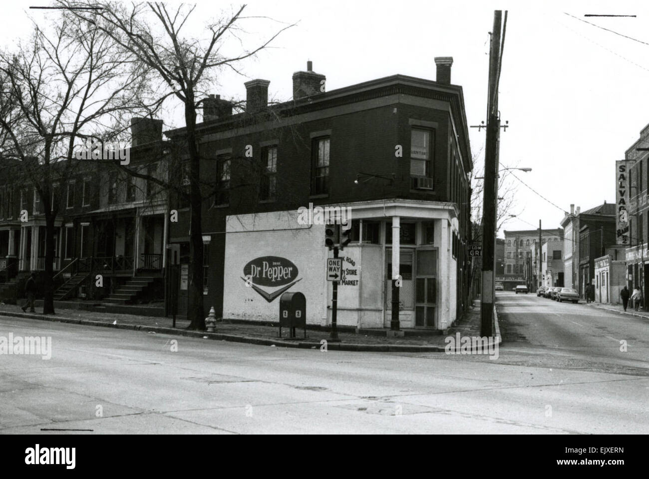 Jackson Ward in Richmond war ein bedeutendes kulturelles und historisches Zentrum des afroamerikanischen Lebens im frühen 20. Jahrhundert. Bekannt für seine lebhafte Unterhaltungsszene, war die Gegend Heimat von Persönlichkeiten wie Ella Fitzgerald, Duke Ellington und Bill Bojangles Robinson. Stockfoto