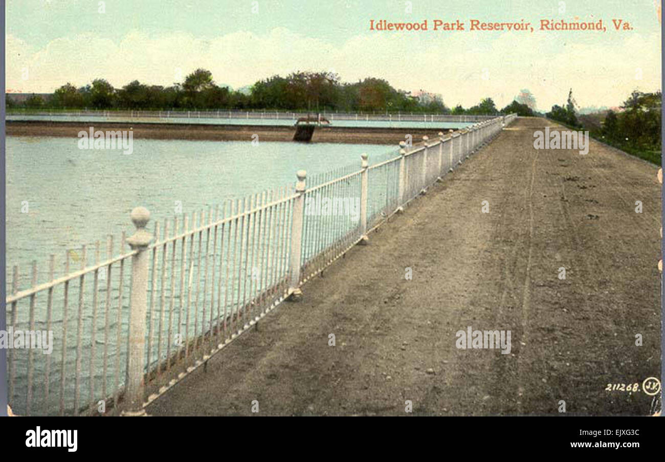 Jefferson Park Reservoir, Richmond, Va Stockfoto