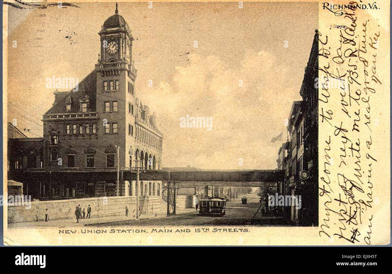 Neue Union Station, Main und 15. Straßen, Richmond, Va Stockfoto