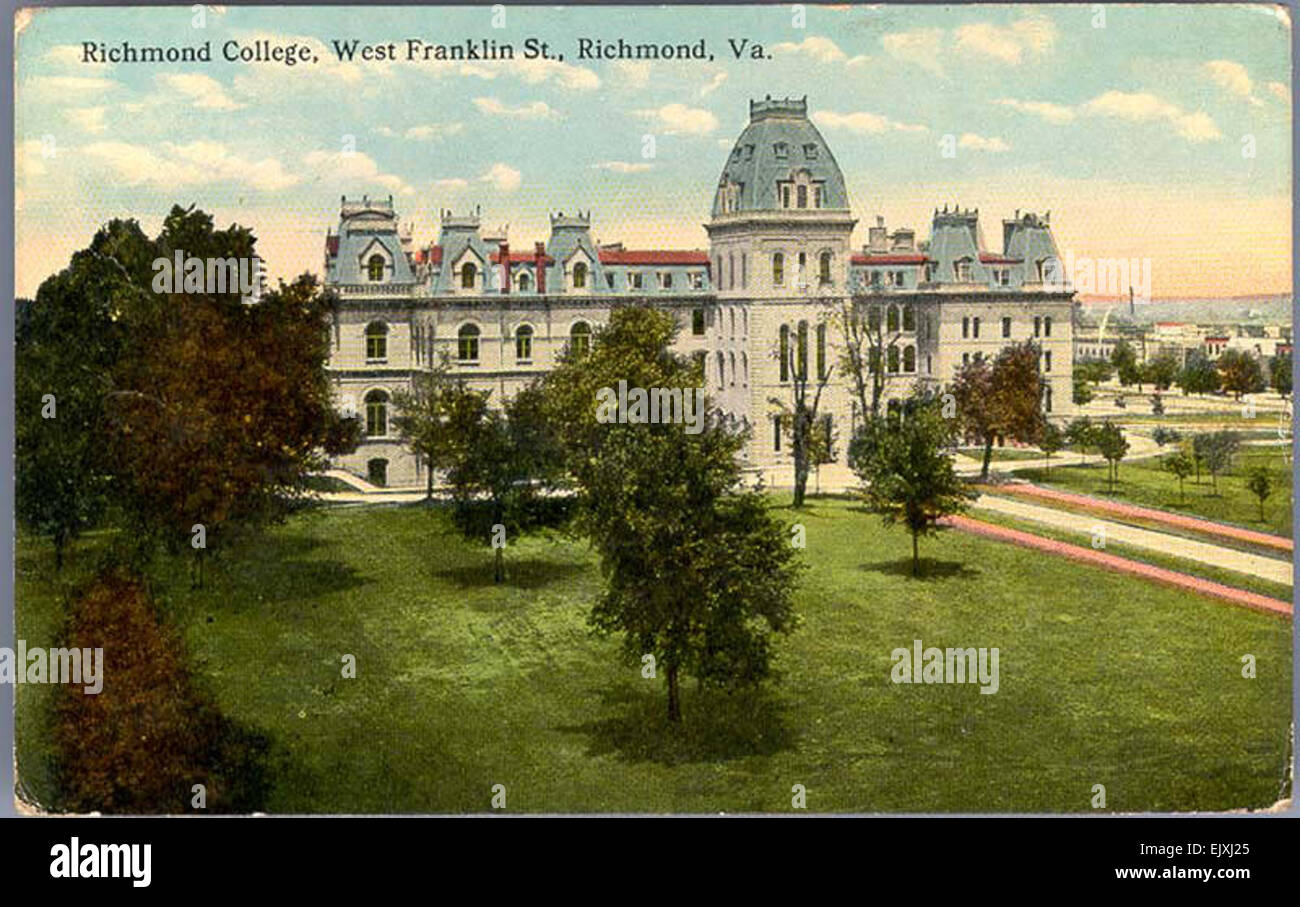 Richmond College, West Franklin St, Richmond, Va Stockfoto