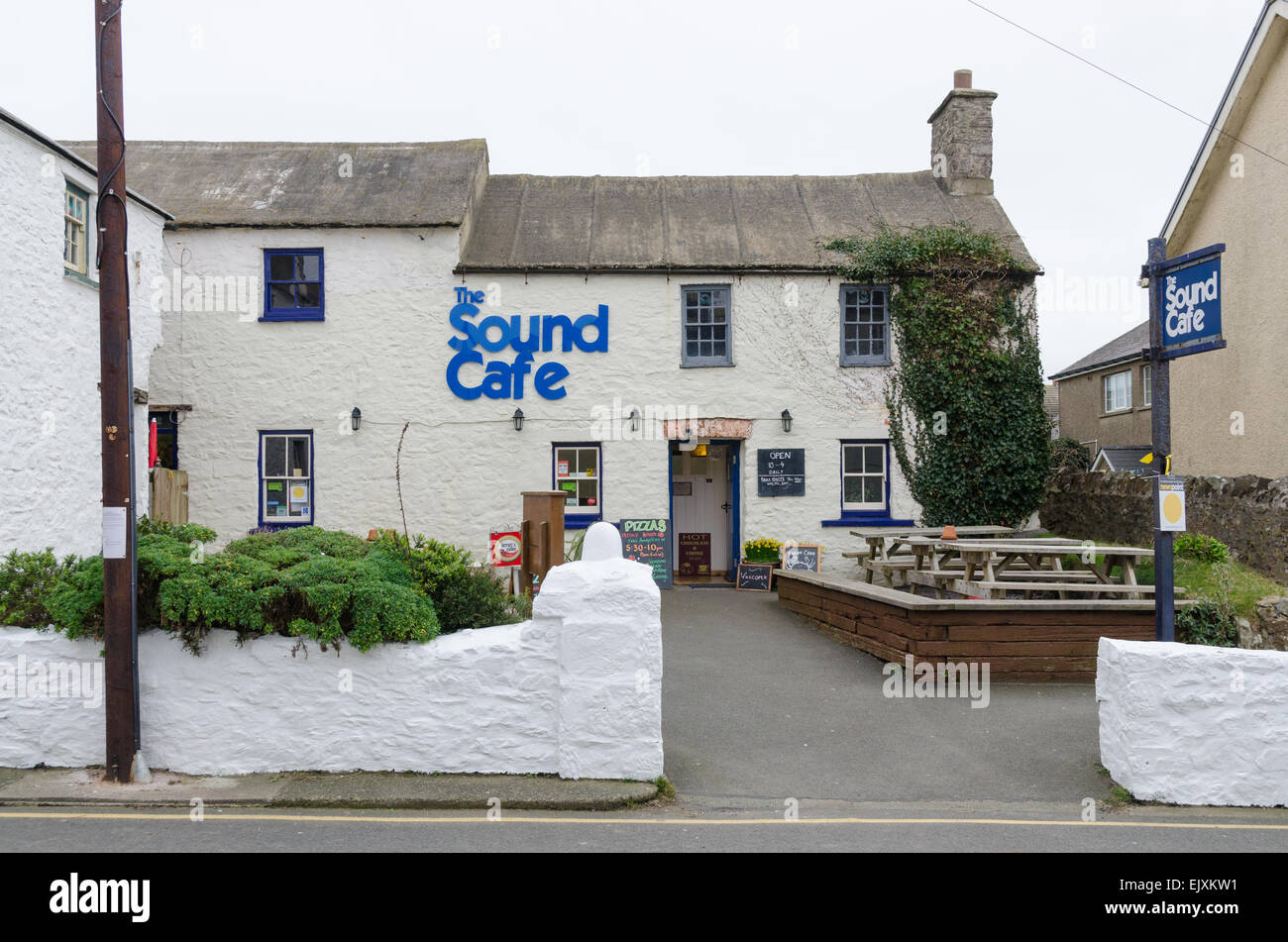 Die Sound-Cafe in der walisischen Stadt St Davids Stockfoto