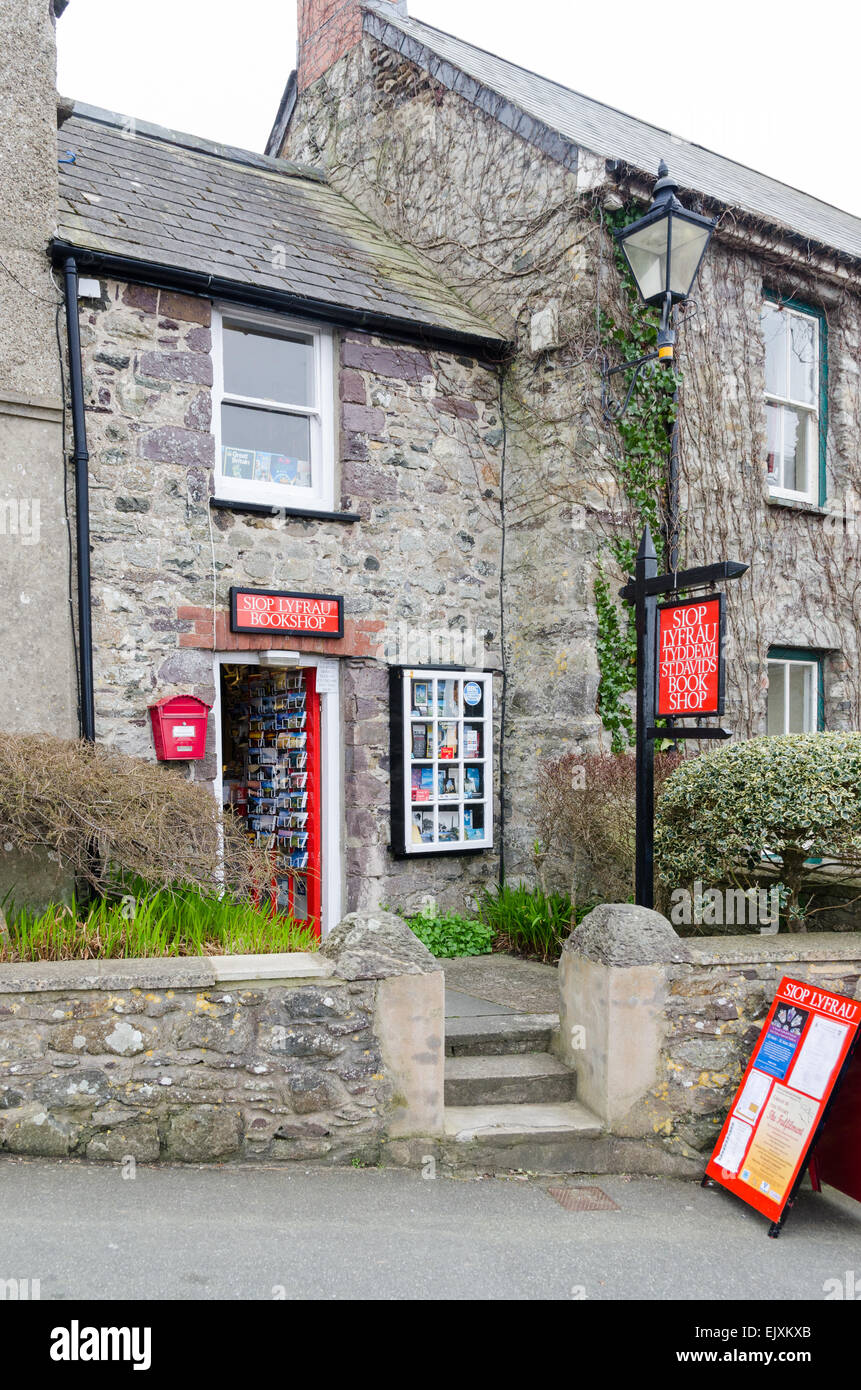 St. Davids Bookshop in kleinen walisischen St Davids Stockfoto