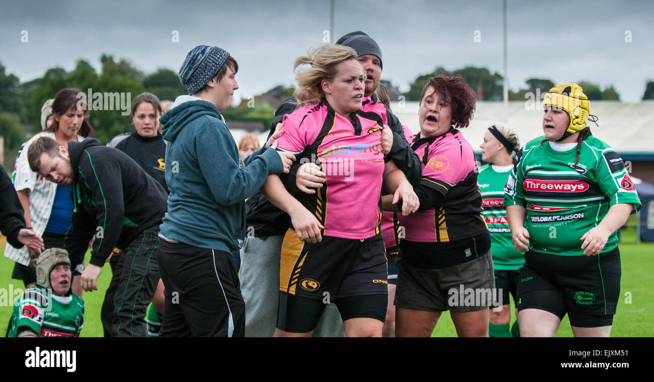 Damen rugby Stockfoto