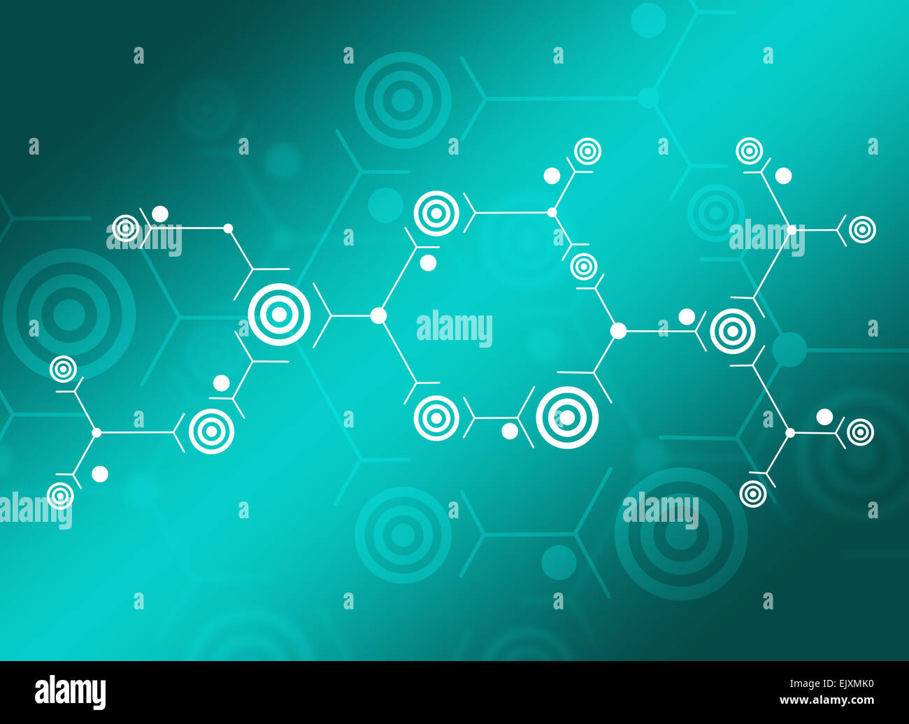 Abstrakte Komposition von weißen Linien und Kreise Stockfoto