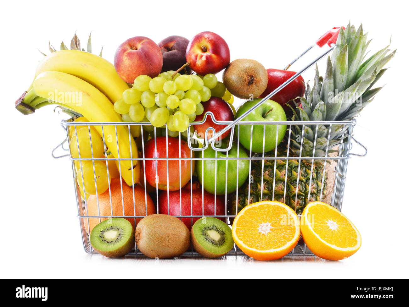 Komposition mit frischen Obst. Ausgewogene Ernährung. Stockfoto