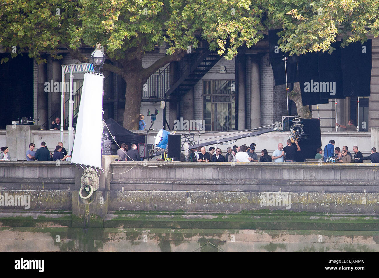 Dreharbeiten erfolgt vor Ort in London am Set von "Mission: unmöglich 5' Featuring: Atmosphäre wo: London, Vereinigtes Königreich bei: 28. September 2014 Stockfoto