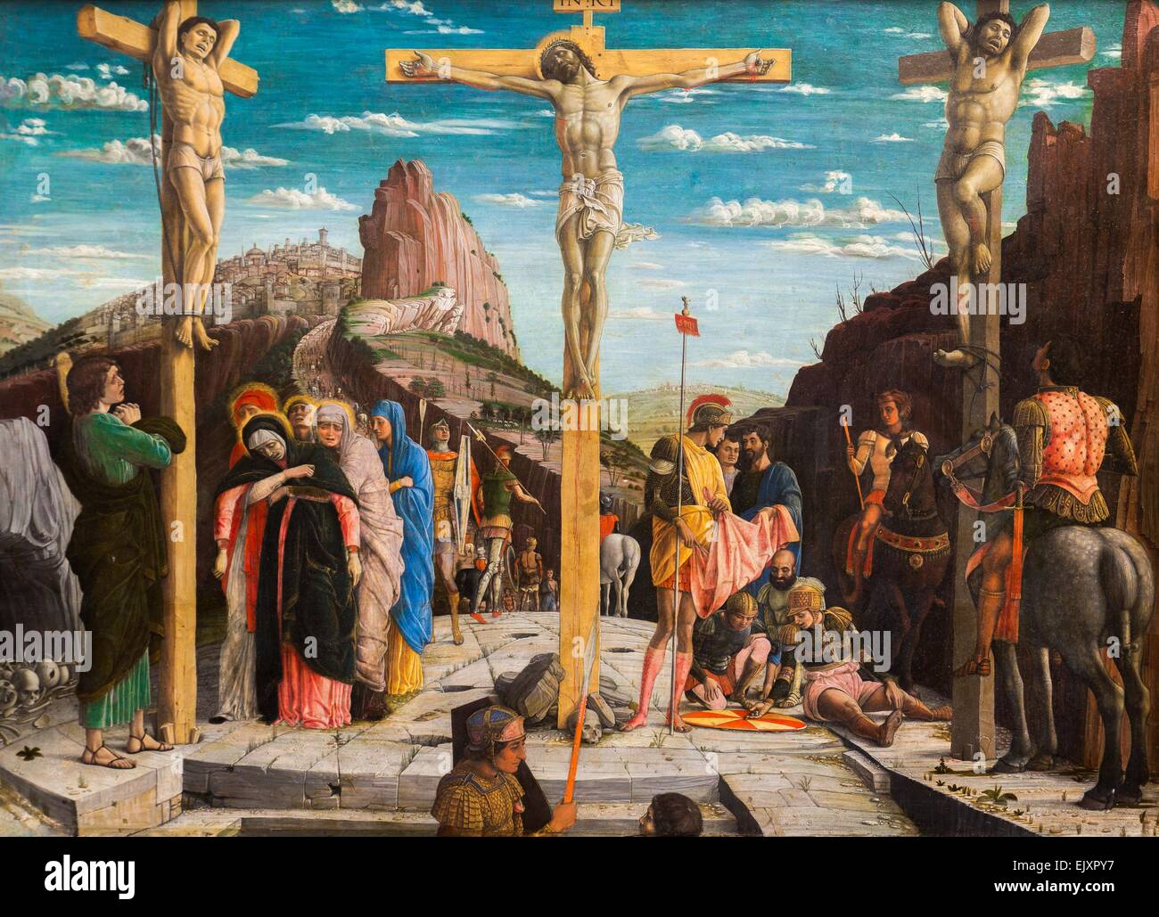 ActiveMuseum 0001988.jpg / die Kreuzigung, 1456 - Andrea Mantegna 26.09.2013 - / Antikensammlung / aktive Museum Stockfoto