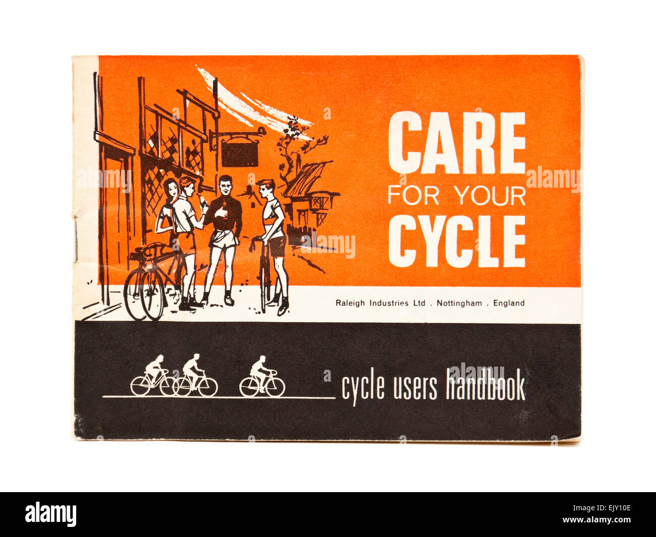 Jahrgang 1950 "Pflege für Ihren Zyklus" Handbook von Raleigh Industries Ltd, Nottingham, England Stockfoto